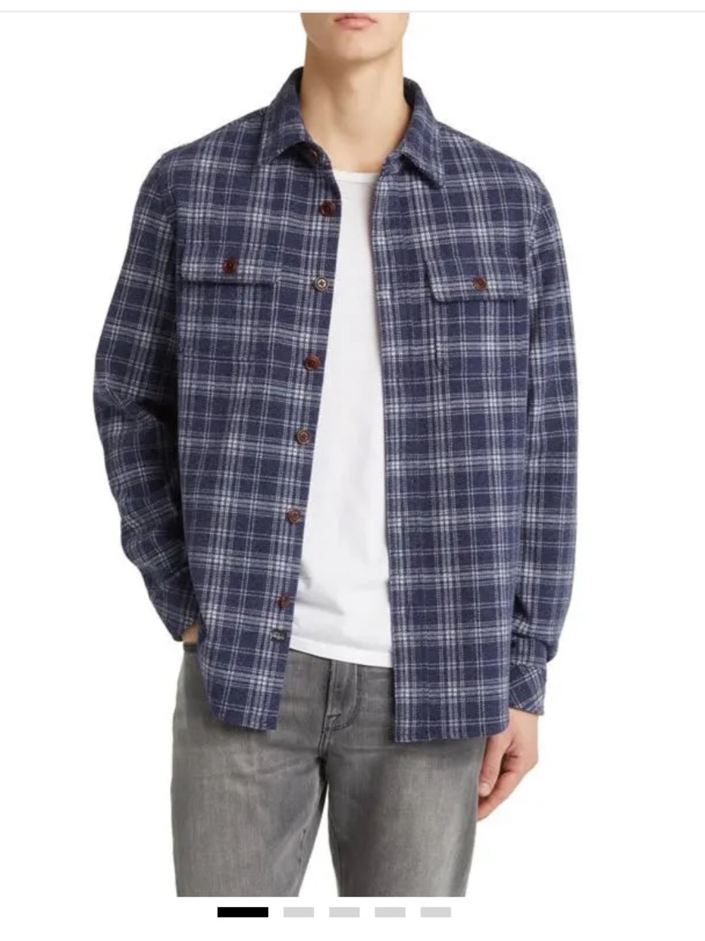 Rails Alder Plaid Brushed Flannel Shirt Jacket Large